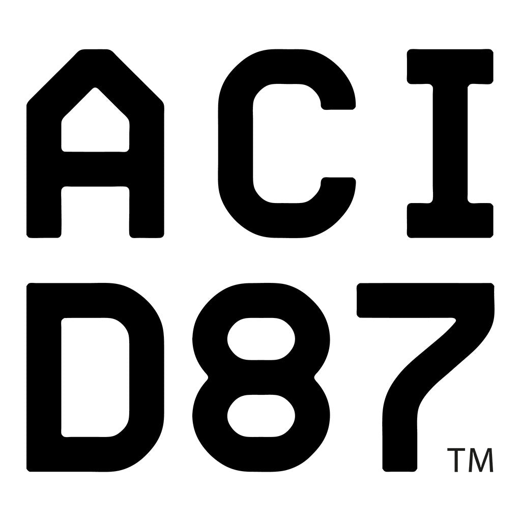 Acid87 Black Boxed Logo Unisex Organic T-Shirt