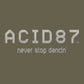 Acid87 Never Stop Dancing White Embroidered Logo Original Snapback Cap