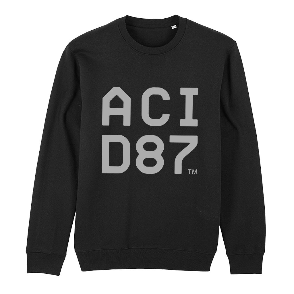 Acid87 Grey Boxed Logo Unisex Sweatshirt