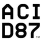 Acid87 Black Boxed Logo Unisex Organic T-Shirt