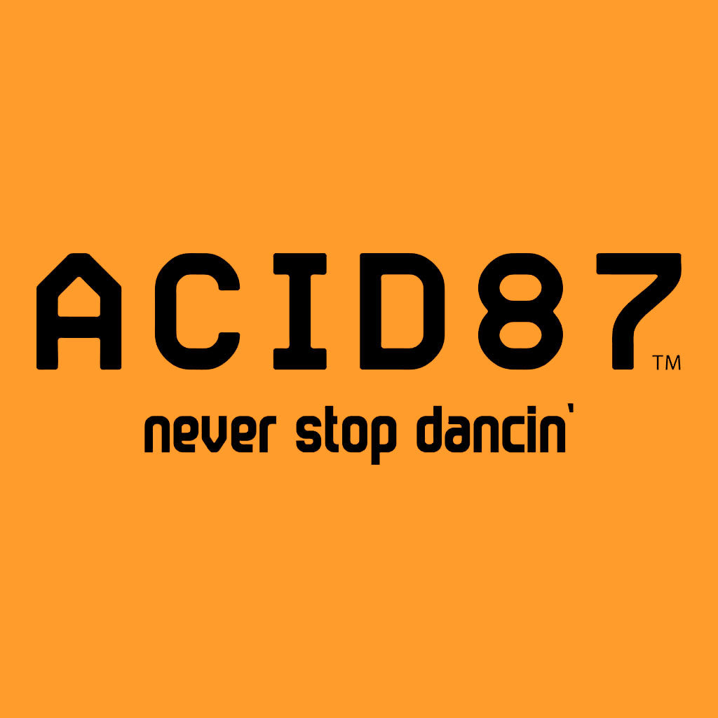 Acid87 Never Stop Dancing Black Logo Unisex Hooded Sweatshirt